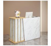 SPXMQSS Mostrador Recepcion Grande, Mostrador de Tienda, Mostrador de Venta con Cajón de Almacenamiento para Supermercados, Hoteles, Bares Pequeños, Salones de Belleza