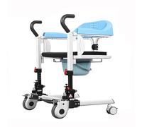 SPXMQSS Silla de Ruedas Minusvalidos, Gruas para Personas Mayores, Silla de Ducha MultifuncióN con Asiento Dividido en 180 ° Y Orinal, Silla de Transferencia