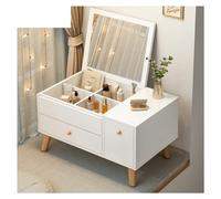 SPXMQSS Tocadores Maquillaje Pequeños, Tocador Maquillaje Mujer 3 Modos De Iluminación con Brillo Ajustable, Tocador De Maquillaje con Luz Barato para La Decoración del Dormitorio del Hogar.