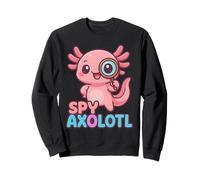 Spy Axolotl Kawaii Pink Detective Secret Agent Disfraz Niña Sudadera