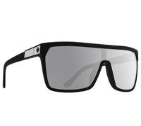 Spy+ - Flynn, Soft Matte Black, Happy Gray Green Polar with Silver Mirror, Medium-Large, Sunglasses, Unisex, Adult