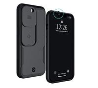 Spy-Fy Funda para iPhone 13 Pro Max con cubierta de cámara deslizante delantera y trasera, protege tu privacidad, 2 metros de protección contra caídas, color negro mate, para iPhone 13 Pro Max
