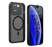 Spy-Fy Valenta - Funda de privacidad para iPhone 15 Pro Max con cubiertas de cámara delanteras y traseras, ahumado, compatible con Magsafe y soporte, protege tu iPhone, a prueba de caídas de 6 pies,