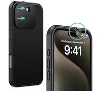 Spy-Fy Valenta - Funda de privacidad para iPhone 16 Pro Max con cubiertas de cámara delanteras y traseras, compatible con Magsafe y soporte, protege tu iPhone, a prueba de caídas de 6 pies, 6,9