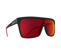 Spy Optic Flynn Gafas de sol de gran tamaño, (Suave negro mate y rojo), Talla única