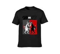 Spy Vs Spy Comic Cartoon Mad Magazine T-Shirt Mens Casual tee Black 3XL