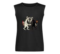 Spy Vs Spy Mad Retro 1980'S TV Comics Mens Black Sleeveless T-Shirt Graphic Tee Printed Unisex Chaleco Tank Tops Shirt, Negro , M