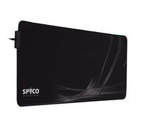 SPYCO - Alfombrilla Ratón Gaming RGB, Tamaño XXL 900mm x 400mm, Base Antideslizante, Superficie Caucho Impermeable, Puerto Micro-USB, Óptima Fluidez, RGB, 900mm x 400mm, Caucho