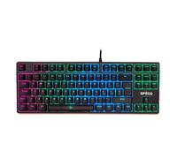 SPYCO Challenge KE-112, Teclado Mecánico Gaming, Layout Italiano, Retroiluminado LED RGB de efectos, 87 teclas y cubiertas en ABS, Switches marrones Outemu, configuración teclas Anti-Ghosting completa