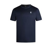 Spyder Camisas activas para hombre, secado rápido, UPF 30, manga corta, para hombre, rendimiento atlético, gimnasio, entrenamiento, para hombre, Azul Marino Polvoriento, Small