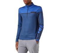 Spyder Capitol Zip T-Neck Camiseta, Verdadero Marino, Medium para Hombre