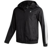 Spyder Chaqueta cortavientos para hombre, ligera, resistente al viento y al agua, con cremallera, para viajes, correr, golf y uso diario, Negro -, Large
