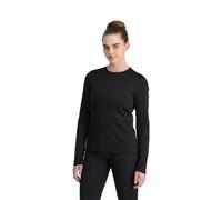 Spyder Charger Crew Camiseta de Senderismo, Negro, Large para Mujer