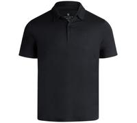 Spyder Polo de golf para hombre, absorbe la humedad, suave, corto, de manga corta, ajuste atlético, cuello, Negro, Medium