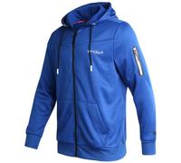 Spyder Sudadera deportiva para hombre - Sudadera con capucha y cremallera de forro polar Performance Tech - Chaqueta de entrenamiento con cremallera completa para hombre (S-XL), azul (Game royal),