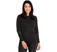 Spyder Top Momentum de Capa Base de Cuello Redondo Camiseta, Negro, M-L para Mujer