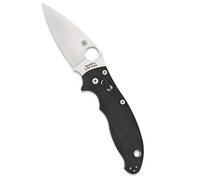 Spyderco Manix 2 Folding Knife - Black G-10 Handle with PlainEdge, Full-Flat Grind, CPM S30V Steel Blade and Ball Bearing - C101GP2