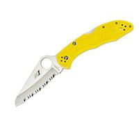 Spyderco Salt 2 Yellow Serrated Taschenmesser Gelb, Klingenlänge: 7, 6 cm, 01SP231 Navaja, Unisex Adulto, Talla única