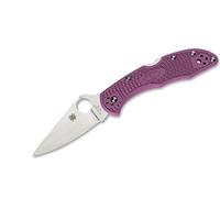 Spyderco Taschenmesser Delica Flat Ground Violett - Navaja, Color Morado