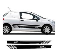 SPYKEY Coche Pegatinas para Carrocería para Peugeot 207 Sports GTI CC SW RC GT,Pegatina para Puerta Lateral Impermeables Pegatina de Vinilo Accesorios Decorativos