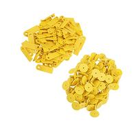 SPYMINNPOO 100 Etiquetas de Oreja Duraderas en Blanco para Animales, Etiquetas de Oreja de TPU para Animales de Granja, Fáciles de Identificar, Ideales para la Cría y el Control de Pandemias, Hechas