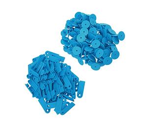SPYMINNPOO 100 Etiquetas de Oreja Duraderas en Blanco para Animales, Etiquetas de Oreja de TPU para Animales de Granja, Fáciles de Identificar, Ideales para la Cría y el Control de Pandemias, Hechas