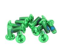 SPYMINNPOO 12 Pernos de Rotor de Freno de Disco de Bicicleta de Acero de Aleación, Tornillos de Disco de Freno de Bicicleta M5x10 Mm con Rosca Fina para Bicicletas de Piñón Fijo de (GREEN)