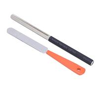 SPYMINNPOO 2 Uds Lima de Traste de Guitarra, Varilla de Pulido Hexagonal de Acero Inoxidable con Agarre de Goma para Guitarra Eléctrica, Acústica, Ukelele