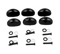 SPYMINNPOO 6 Botones de Clavija de Afinación de Guitarra, Manijas de Repuesto de Metal con Diseño Elegante para Guitarra Popular Eléctrica, Fácil de Instalar (BLACK)