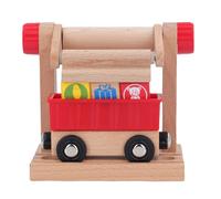 SPYMINNPOO Accesorios de Vías de Tren de Madera Beech Wood Fair Fair Failway Expansion Set con Juego de Niños Rotativos para Niños de 3 a 8 Años Play Indoor Play