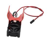 SPYMINNPOO Accesorios RC, Aleación de Aluminio 540 545 550 Disipador de Calor del Motor con Ventilador Dual y Sensor de Temperatura, para HPI HSP Axial Himoto 1/10 RC Modelo de Coche (rojo)