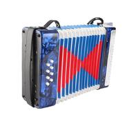 SPYMINNPOO Acordeón de 17 Teclas con Base Ajustable - Sonido Suave y Agradable - Instrumento Musical para Niños Material Abs Azul Profundo