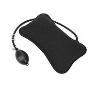 SPYMINNPOO Almohada Inflable, Tipo de Prensa Manual Ajustable Soporte Lumbar Inferior Trasero Cojín para Coche Viaje Oficina Negro