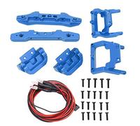 SPYMINNPOO Aluminio Aluminio Aleación 1/18 Parachoques Delanteros y Traseros, Piezas de Actualización de RC de Servicio Pesado, Reemplazo de Placa de Parachoques para Autos RC Fuera de (Blue)