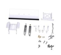 SPYMINNPOO Arado de Nieve de Metal 1/18 RC, Arado Delantero de Aleación con Absorción de Impactos para Construcción de Escenas de Invierno sobre Orugas RC y Limpieza de Obstáculos (Silver)