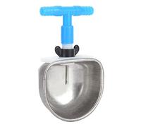 SPYMINNPOO Bebedero para Conejos, Cuenco de Agua Duradero de Acero Inoxidable para Marten Fox, 10 Juegos para Accesorios de Granja (Camiseta siamesa)