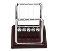 SPYMINNPOO Bola de Péndulo de Equilibrio, Juguete Científico de Metal, Fabricación Exquisita, Múltiples Formas de Jugar para Aliviar el Estrés, Significado Educativo (Fondo Burdeos)