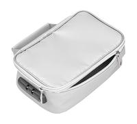 SPYMINNPOO Bolsa de Documentos Ignífuga, Portátil, Ligera, Ignífuga, para Viajes en Casa, Oficina, Bolsa Segura Impermeable con Cerradura para Organizador de Almacenamiento de Archivos (SILVER)