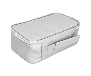 SPYMINNPOO Bolsa de Documentos Ignífuga, Portátil, Ligera, Ignífuga, para Viajes en Casa, Oficina, Bolsa Segura Impermeable con Cerradura para Organizador de Almacenamiento de Archivos (SILVER)