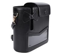 SPYMINNPOO Bolsa para Botella de Agua, Bolsa de Almacenamiento Ligera y Portátil con Correa para Viajes, Gimnasio Al Aire, Diseño Compacto de Tela de PU (Black)