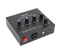 SPYMINNPOO Booster de Ganancia de Micrófono de 60 DB, Preamplificador de Micrófono de Conectividad Versátil, Amplificador Dinámico y Condensador con Potencia Fantasma de 48V, Ajuste de Graves Alto