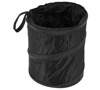 SPYMINNPOO Bote de Basura para Automóvil, Compacto, Portátil, a Prueba de Fugas, Negro, para Organización de Basura, Tafetán para Viajeros 190T + Alambre de Acero