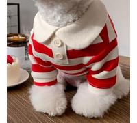 SPYMINNPOO Camisa a Rayas para Cachorros, Ropa para Mascotas Fina y Duradera, para Perros Schnauzer Bichon Frise Yorkie, Poliéster (XL)