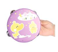 SPYMINNPOO Campana de Tambor de Pandereta de Mano de Madera para Percusión Musical, Fácil de Tocar para Acompañamiento de Canto/baile, Patrones Coloridos, Ideal para Niños/adultos, 15 Cm (pato)