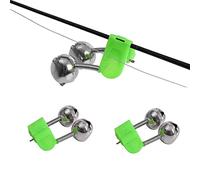 SPYMINNPOO Campana para Caña de Pescar, Campanas de Alarma Dobles con Clamp/Holder de Plástico Duradero para Accesorios de Pesca en el Mar, Pesca Profesional y Nocturna (Color de la