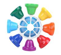 SPYMINNPOO Campanas de Mano de 8 Tonos, Instrumento Musical de Color íris para Niños con Materiales Plásticos Metálicos, Desarrolla Habilidades de Coordinación e Inteligencia Musical