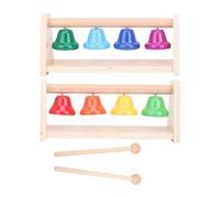 SPYMINNPOO Campanas de Mano, Xilófono Musical Colorido con 8 Notas y Base para Niños, Ideal para el Desarrollo Sensorial y la Educación Temprana