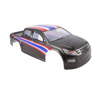 SPYMINNPOO Carcasa de Carrocería de Coche RC, Modelo de Camión de Control Remoto de PVC a Escala 1:10 con Patrón Claro, para Coches RC con Distancia Entre Ejes de 26 Cm, Modificaciones (Black)
