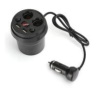 SPYMINNPOO Cargador Automático de Cargador Dual Copa USB Carta de Automóvil Rápida con una Pantalla Cigarrillo para la Tableta Teléfono Monitoreo Voltaje Real para Todos los Vehículos ABSPC Material