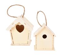 SPYMINNPOO Casa para Pájaros de Madera, Casa para Pájaros Creativa DIY, Fácil de Construir para Artes y Manualidades Infantiles, con Pintura y Bolígrafos para Decoración del Hogar